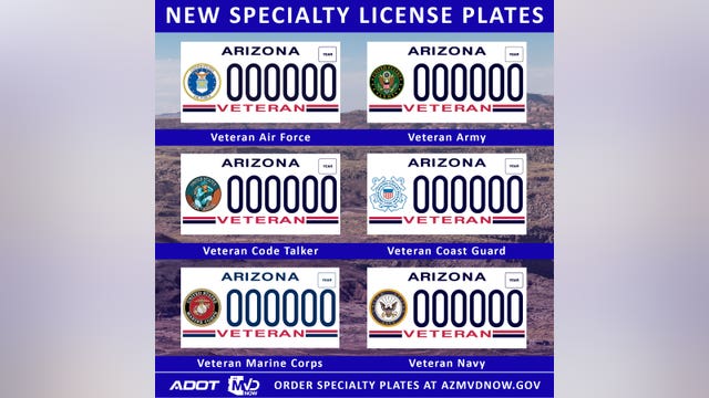 Arizona MVD unveils 15 new specialty license plates