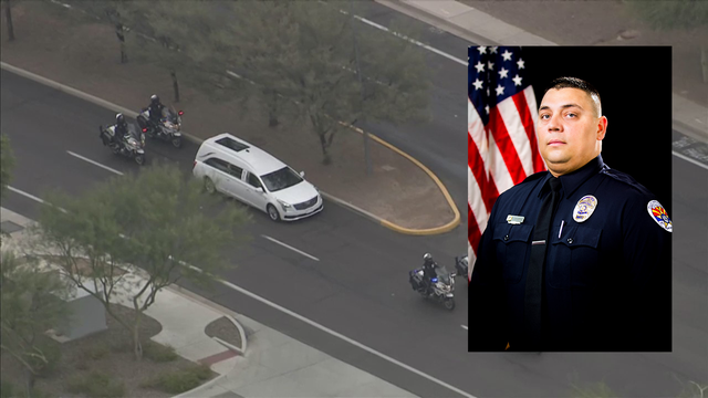 Procession held for 23-year veteran of Chandler Police Department who died from COVID-19 complications