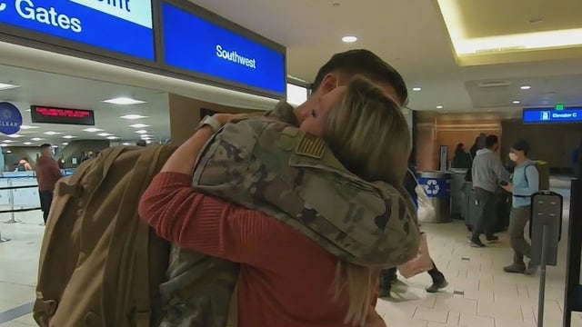 Airman comes home to Phoenix from deployment just before the birth of his baby