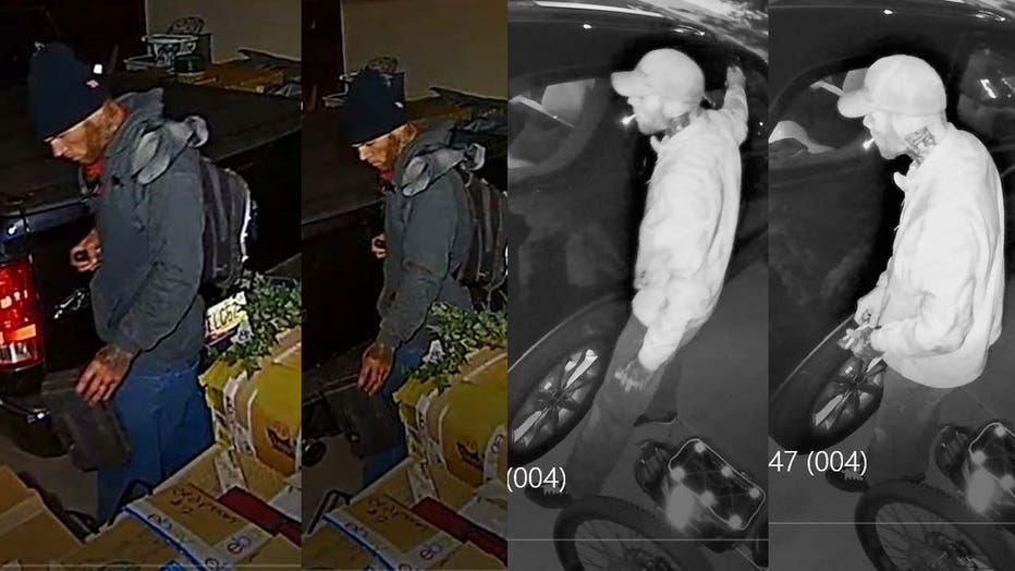 The burglary suspect was caught on home surveillance video.
