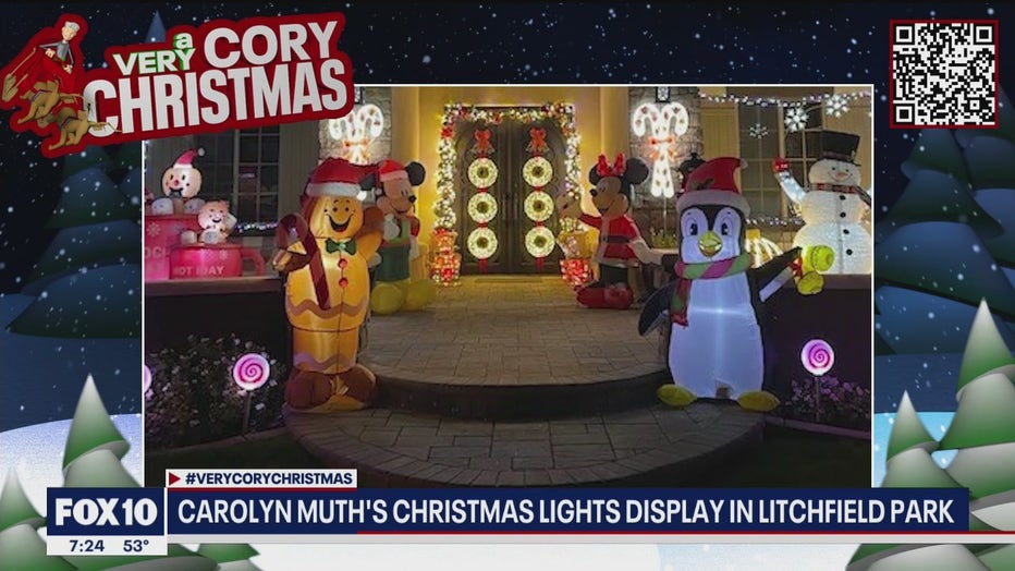 Carolyn Muth's Christmas lights display in Litchfield Park.