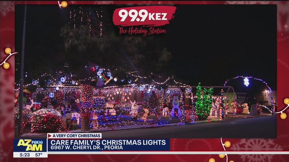 Care family's Christmas lights at 6967 W. Cheryl Dr., Peoria
