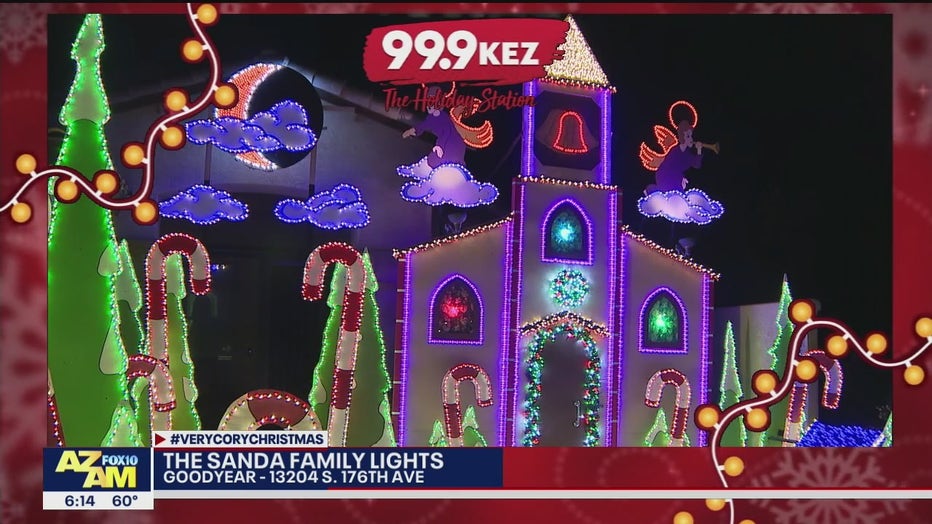Sanda family Christmas lights, located at 13204 S 176th Ave., Goodyear, AZ