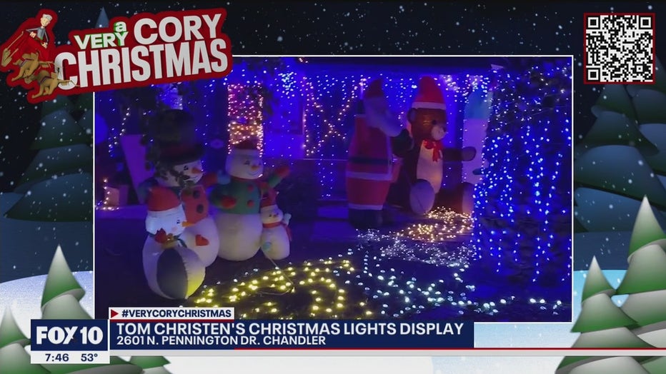 Tom Christen's Christmas lights display at 2601 N. Pennington Dr., Chandler