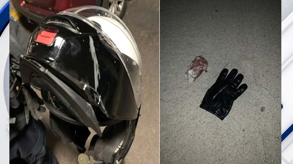 tempe officer hit by rock