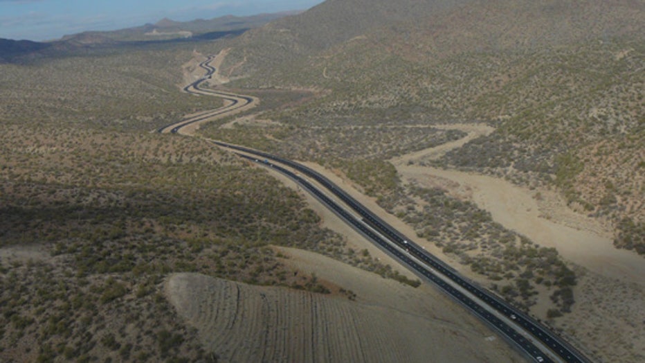 An overview of US 93, which stretches between Wickenburg and Hoover Dam.