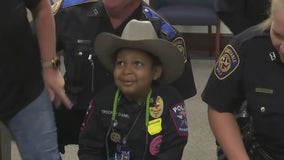 10-year-old Houston cancer patient sworn-in by dozens of law enforcement agencies