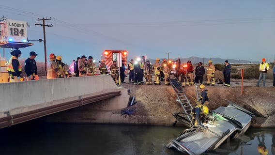 1 hospitalized after car goes into Buckeye canal, firefighters say