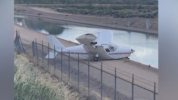 Plane crash lands near canal on Salt River Pima-Maricopa Indian Community