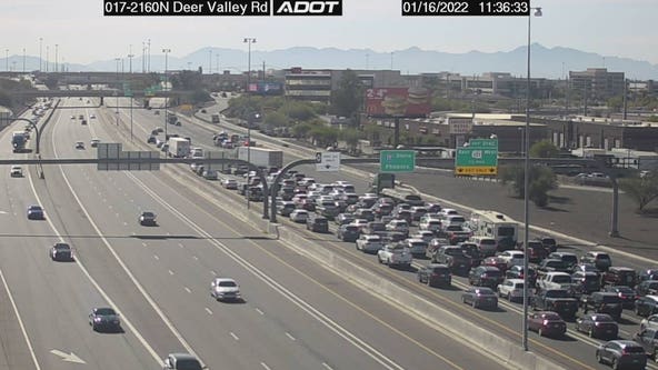 Crash on I-17 in north Phoenix causing heavy traffic delays
