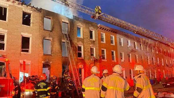 Baltimore firefighters seriously injured in blaze, 4th still trapped inside: Officials