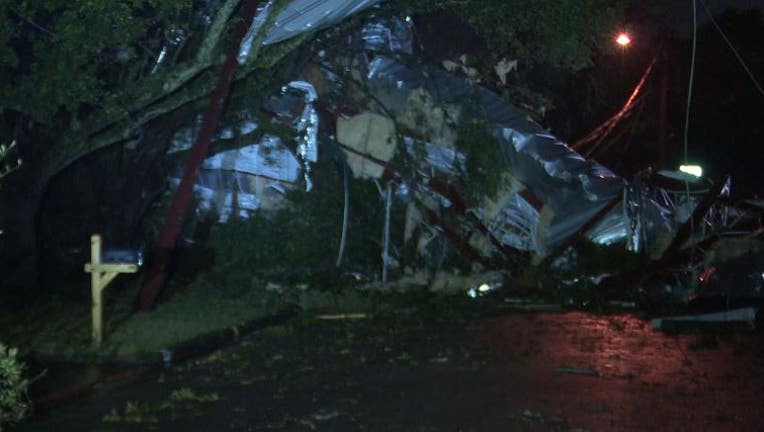 debris, tornadoes in humble, texas