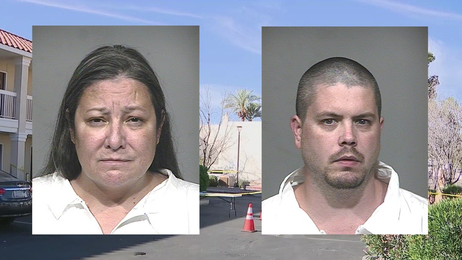 Scottsdale Police say 51-year-old Stephanie Marie Davis and her husband, 33-year-old Thomas James Desharnais, have been arrested and were booked into jail on suspicion of first-degree homicide and two counts of child abuse.