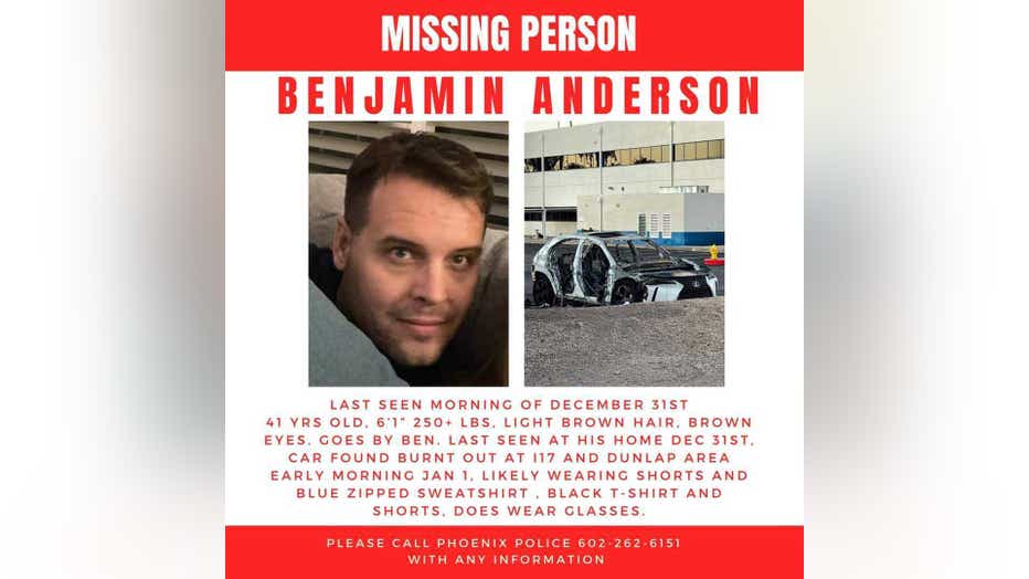 Missing persons flyer for Benjamin Anderson