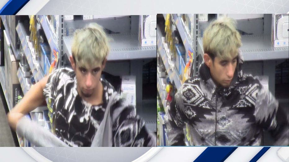 Photos of the shoplifting suspect. 