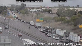 Deadly crash on I-10 in west Phoenix causes major traffic backup