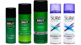 Sure, Brut-branded deodorant, antiperspirant sprays recalled due to benzene