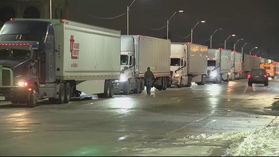 Ambassador Bridge reopens for U.S. bound traffic after Canadian trucker protest blocks traffic