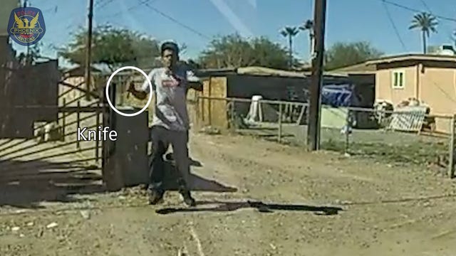 911 call, bodycam footage of deadly Phoenix Police shooting of stabbing suspect