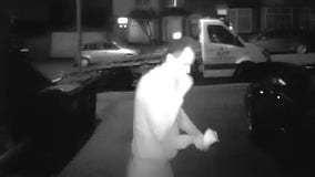 Delivery driver caught on doorbell camera eating customer's food