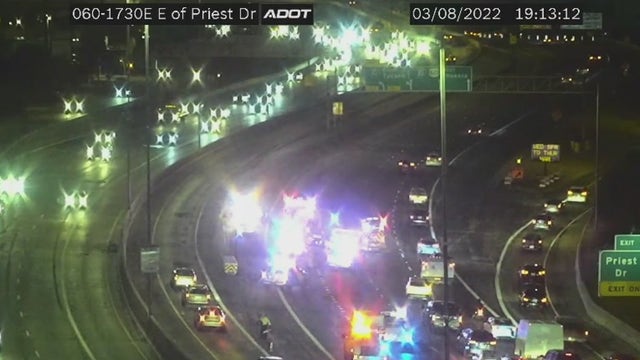 Arizona DPS trooper's car struck in Tempe hit-and-run crash on US 60