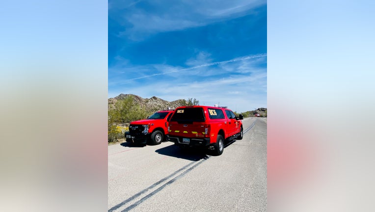 Photo of a rescue at Dreamy Draw Trail.