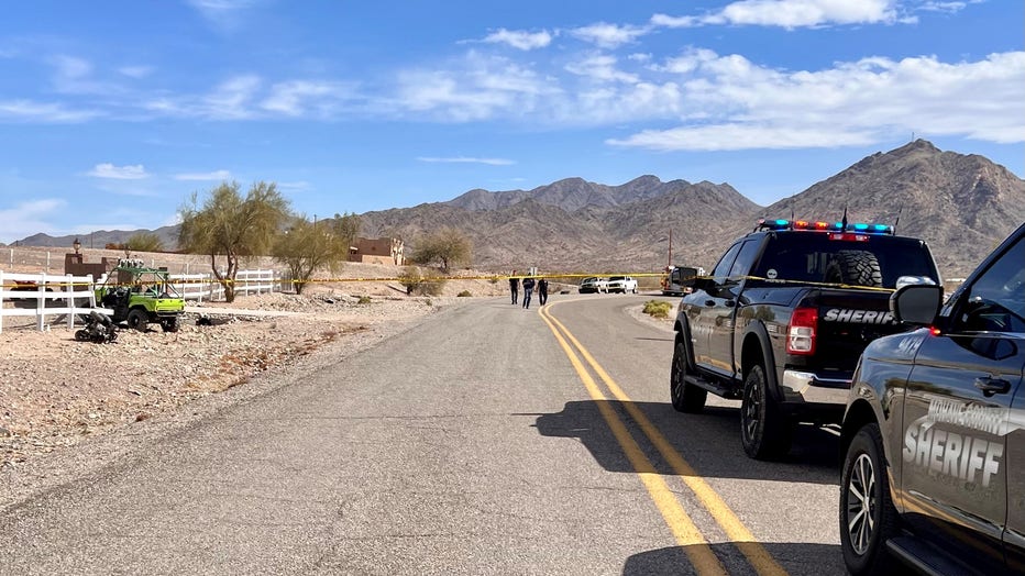 A photo showing the scene of a deadly crash involving an ATV near Lake Havasu City, Arizona.
