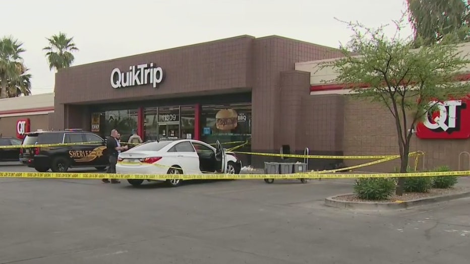 woman hit by car quiktrip youngtown