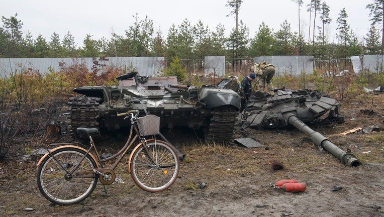 Ukrainian Army Liberation  Dmitrovka Village Near Kyiv