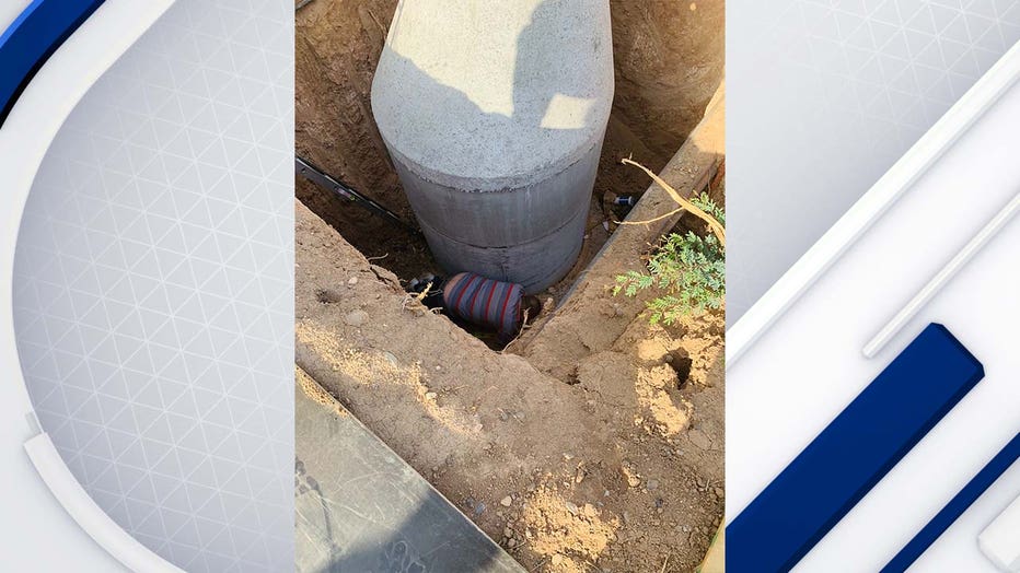 A man was rescued after falling down a 14-foot trench on April 22.