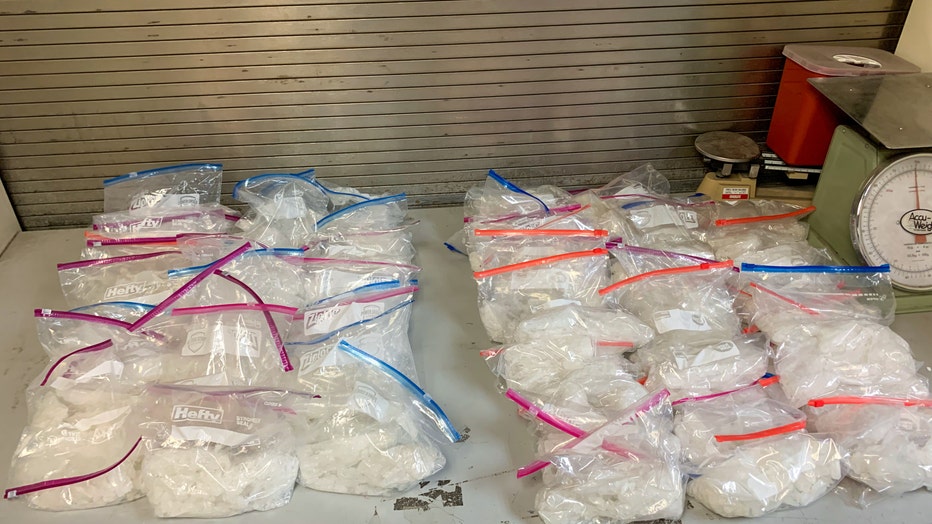 70 pounds of methamphetamine was found in a truck during a traffic stop in Laveen. 
