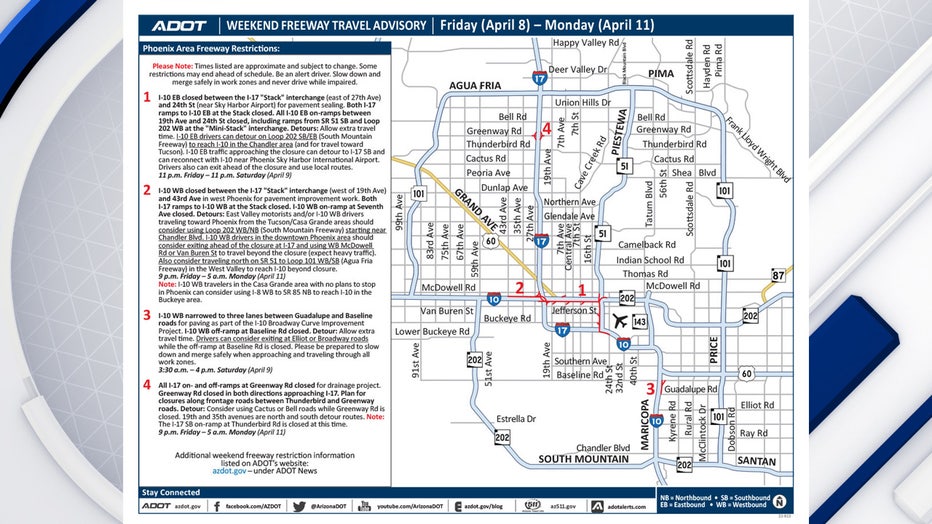 Weekend Travel Advisory April 8-11