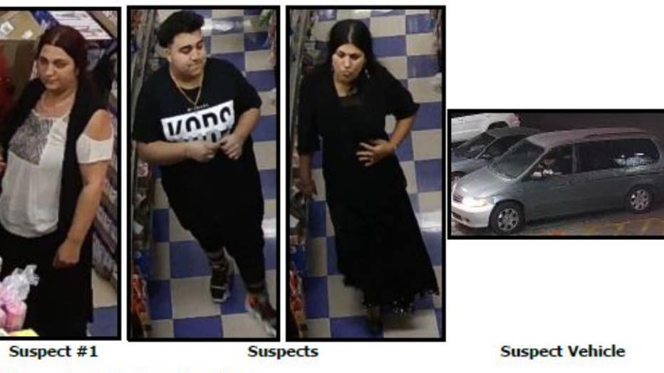 The three suspects were believed to be driving a silver Honda Odyssey.