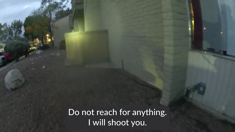 Screenshot of video showing the seconds prior to a deadly police shooting in Tucson on March 29, 2022. (Courtesy: Pima Regional Critical Incident Team)