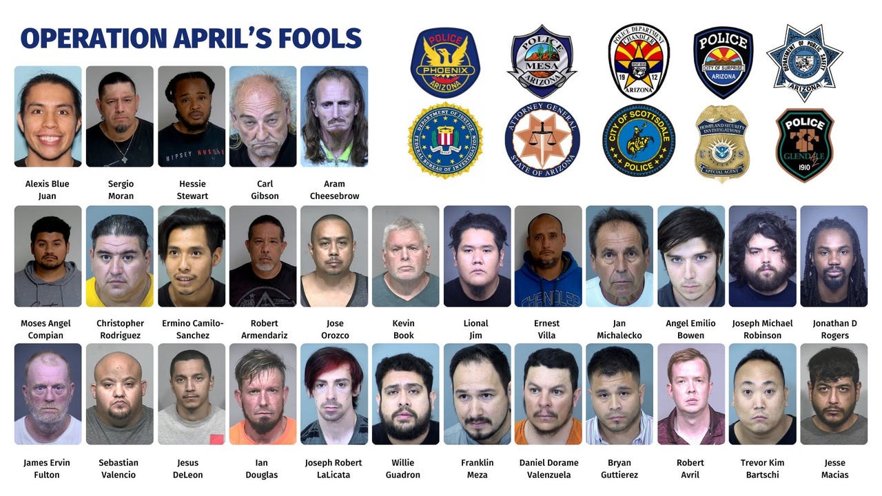 Operation Aprils Fools Arizona authorities arrest 29 men in undercover child sex crimes sting