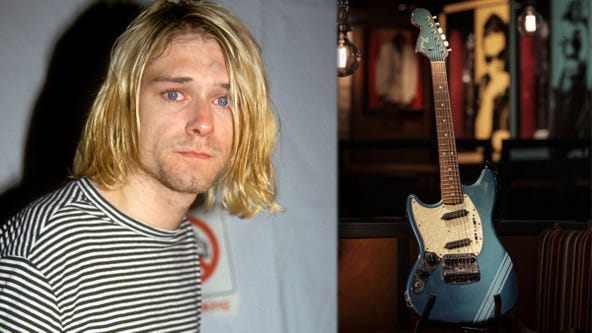 Kurt Cobain's guitar in 'Smells Like Teen Spirit' video sells for $4.5M at auction