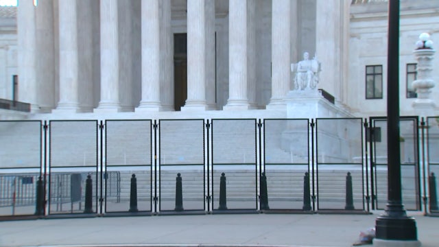 Non-scalable fence erected around Supreme Court as abortion rights protests continue