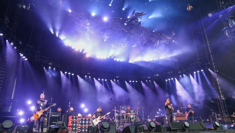 (Boston MA 08/05/16) Pearl Jam with frontman Eddie Vedder rocks Fenway Park in Boston on Friday, August 5, 2016. Staff photo by Nicolaus Czarnecki