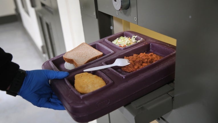 Meal served at a detention facility (Photo by John Moore/Getty Images)