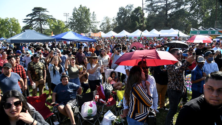 View of atmosphere during Estrella Media's Que Buena Los Angeles Radio Cinco de Mayo Show at De Anza Park on May 01, 2022 in Ontario, California. (Photo by JC Olivera/Getty Images)