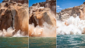 Watch: Massive cliff breaks off, tumbles into Lake Powell