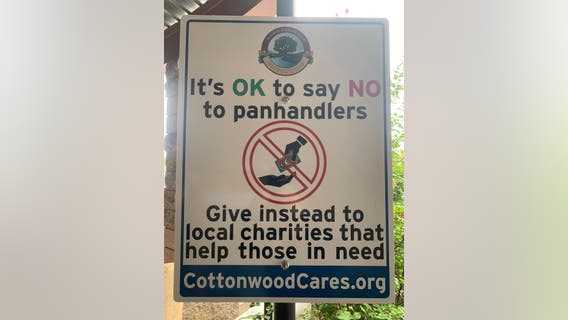 Cottonwood Police ask residents to donate to charity, not panhandlers