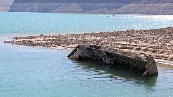 World War II-era boat emerges from shrinking Lake Mead