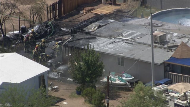 Mobile home catches fire in Phoenix as temps reach highest of the year