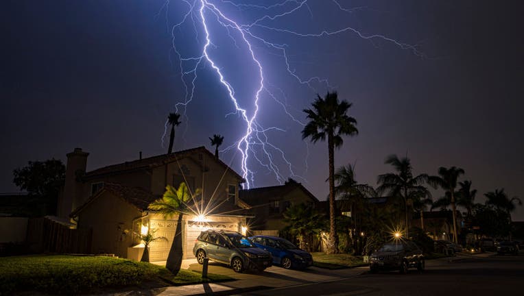 Lightning Storm In San Diego Area