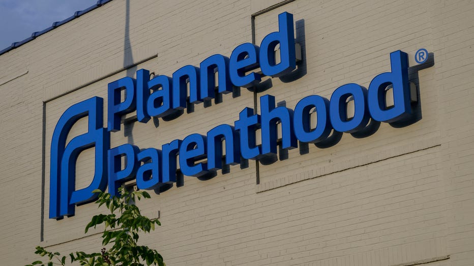 Signage outside the Planned Parenthood Reproductive Health Services Center in St. Louis, Missouri on June 24, 2022. (Photo by ANGELA WEISS/AFP via Getty Images)