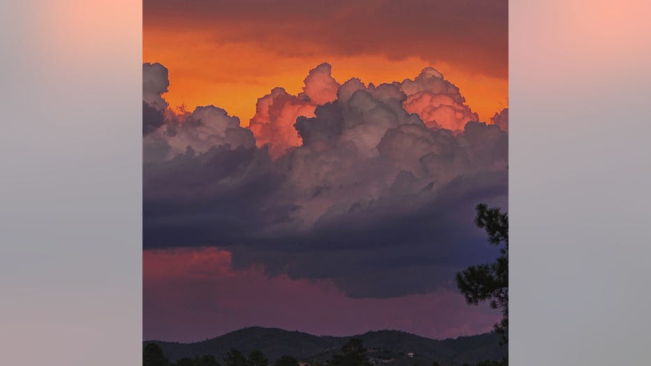 The storm clouds do make the sunset look more dramatic. Thanks Wendy Tollefsen for sharing this photo with us all.