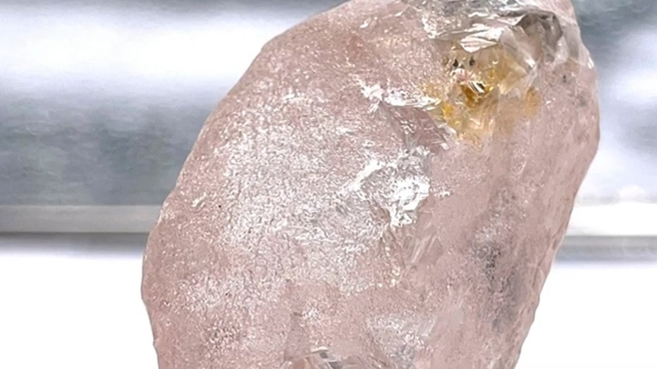 Historic 170-carat pink diamond recovered from Lulo, Angola. (Credit: Lucapa Diamond Company)
