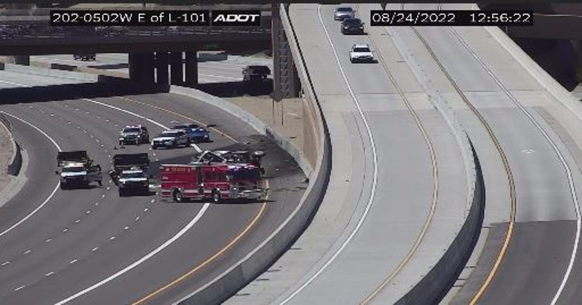 Loop 202 in Chandler reopens after truck blows tire, crashes into wall ...