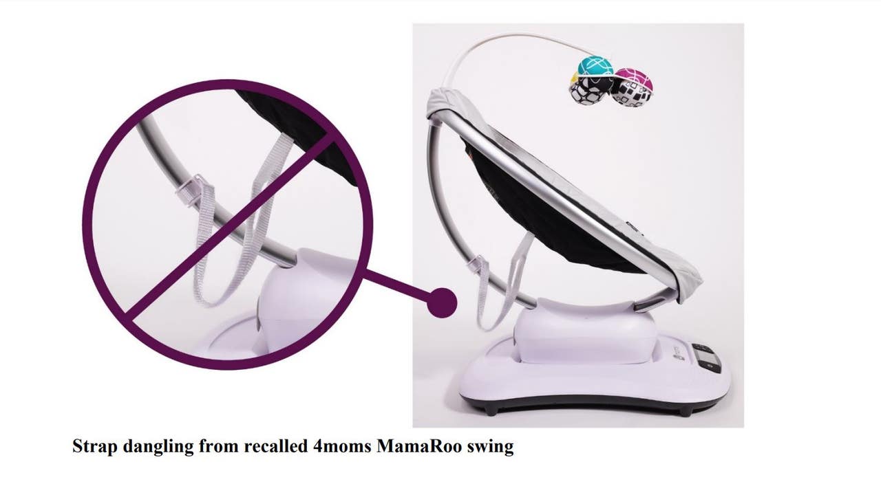 Recall: Straps on specific 4moms infant rockers, swings pose 